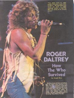 Vintage 70s Roger Daltrey Magazine Pinup 1977 The Who