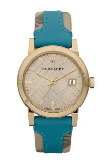 Burberry Medium Stamped Leather Strap Watch
