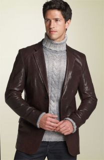 Versace Collection Lambskin Leather Blazer