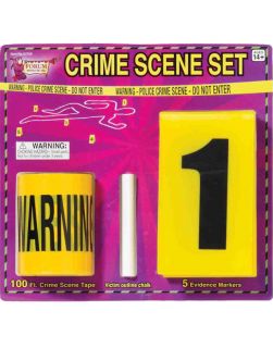 Piece Halloween Decoration Police CSI Crime Scene Kit