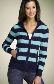 Lacoste Stripe Cabled Cardigan