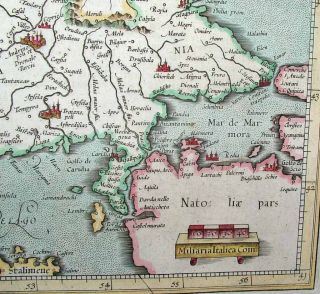 1589 1633 Mercator Map Romania Bulgaria Lower Danube