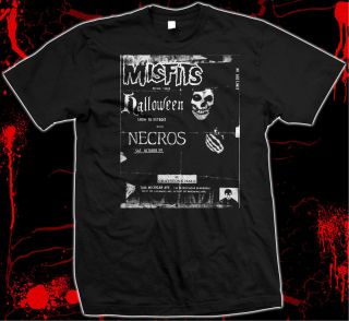 The Misfits Necros Danzig Punk Flyer Silk Screened 100 Cotton Soft T