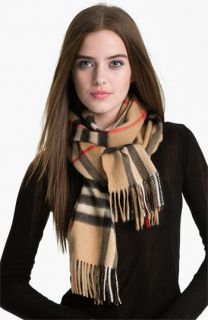 Burberry Giant Check Fringed Cashmere Muffler