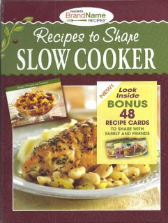  to Share SLOW COOKER Crock Pot NEW Cookbook MEALS Desserts SIDES Cards