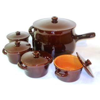 Piral Italian Terracotta Stew Soup Pot and Crock with Lid
