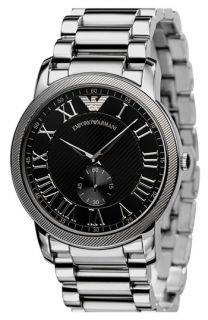 Emporio Armani Stainless Steel Textured Case Bracelet Watch