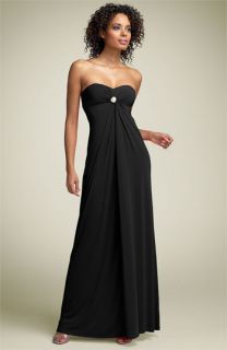 Mary L Couture Rhinestone Strapless Gown
