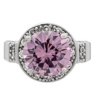 Round Cut Pink Sapphire Topaz Ring Women Dress Jewelry 7 O 1009PIN7