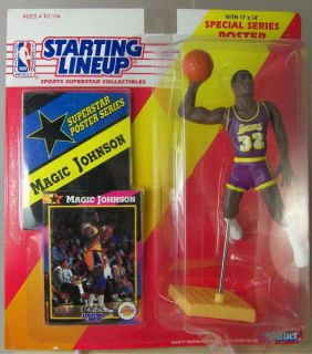 Magic Johnson Basketball Starting Lineup Lakers NOC 92