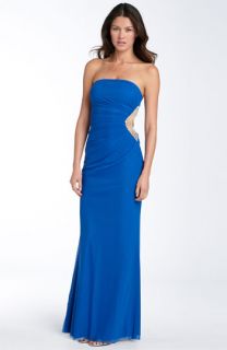 Mary L Couture Cutaway Side Matte Jersey Gown