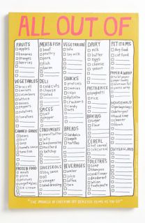 Knock Knock All Out Of Grocery List Note Pad