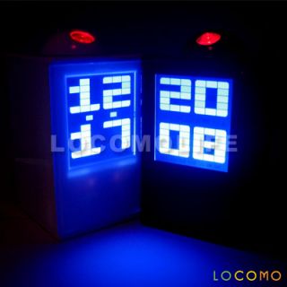 Projection Desk Alarm Clock LED Light Projector White