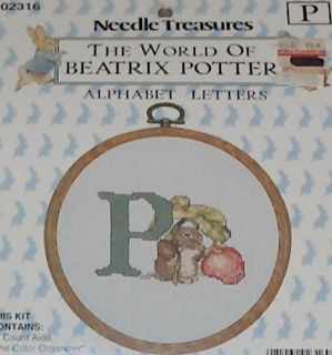 Beatrix Potter Alphabet Letter P Cross Stitch Kit NIP