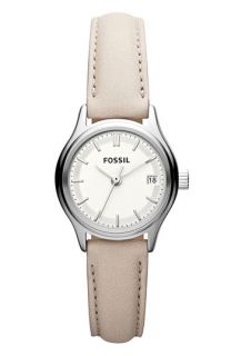Fossil Mini Archival Round Leather Strap Watch