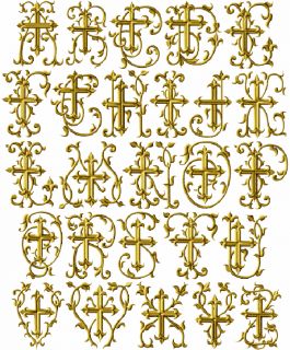 ABC Designs Christian Crosses Font Embroidery Design for 4x4 Hoop 2