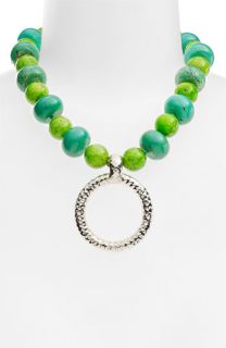 Simon Sebbag Caicos Circle Pendant Turquoise Necklace