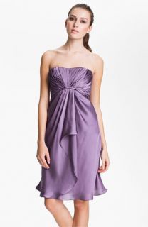 ML Monique Lhuillier Bridesmaids Strapless Drape Detail Charmeuse Dress ( Exclusive)