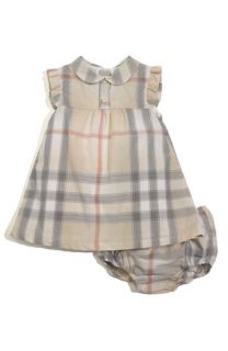 Burberry Sleeveless Dress & Diaper Cover (Infant)