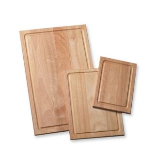 farberware wood cutting board set 3 pc with grooved channels to catch