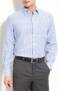 Peter Millar Stripe Linen Sport Shirt