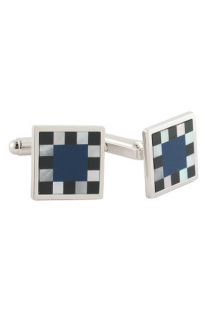 David Donahue Mosaic Square Sterling Silver Cuff Links