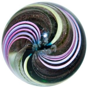 Glass Marble ~ David Salazar ~ Goldstone Twisted Core w/ Lavender