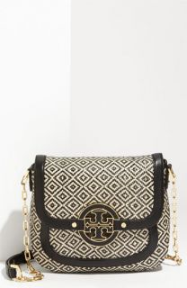 Tory Burch Amanda Patterned Straw Crossbody Bag