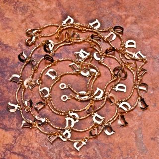 2strands Stylish Letter D Necklace Chain Findings 18 2 3 Rose Gold