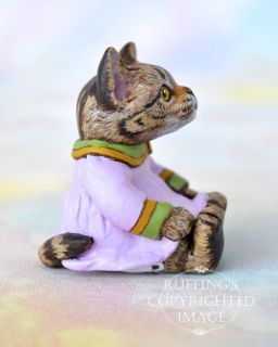 Darlene, Original One of a kind Dollhouse sized Tabby Cat by Max