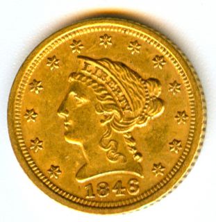  Quarter Eagle $2.50 Gold 7 J Variety 100% Orig Coin Dahlonega ANACS