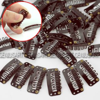 40pcs Useful U Shape Metal Snap Clip for Hair Extension Wig Tools 33mm