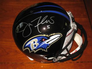 Joe Flacco 5 signed Baltimore Ravens Full Size NFL Helmet JSA FS