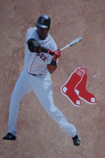 David Ortiz Mini FATHEAD 7 + Boston Red Sox Logo Official Vinyl Wall