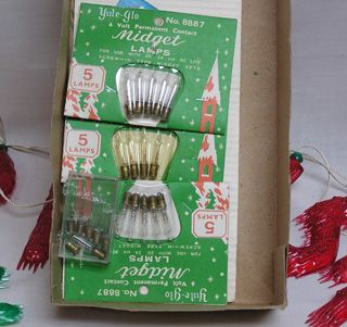 Vintage Christmas Boxed Set of Garland Lights That Spell Merry