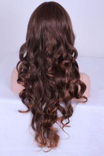 70cm Long Curly Wavy Fashion Hair Wig MS05 Light Brown