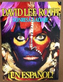 David Lee Roth 1986 Mexican Poster Eat Em Smile Mint