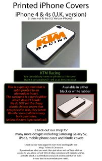 KTM Racing Fits iPhone 4 4S Cover Case Supermoto Superbike White