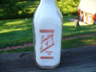 Sanitary of Curwensville Dairy Qt Milk Bottle Pa