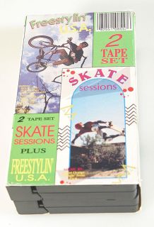 Skate Sessions Plus Freestylin USA Skateboard Videos 2 VHS Box Set