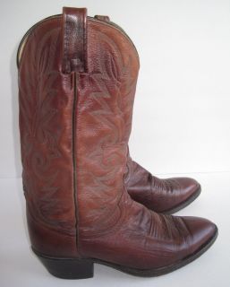 Dan Post Leather Western Cowboy Boots Size 8 5EW Brown Mens El Paso