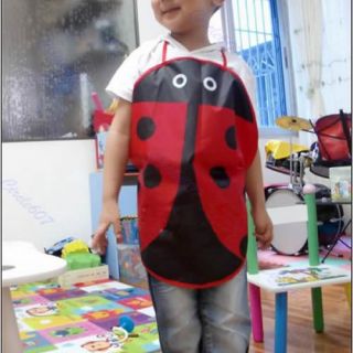 Cute Ladybug Kids Kitchen Garden Fabric Craft Apron Lovely Child
