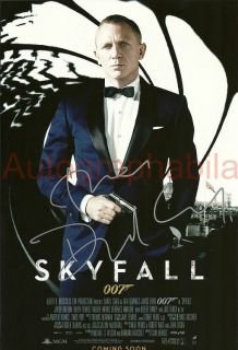 Daniel Craig Authentic Hand Signed Autograph Print Skyfall James Bond