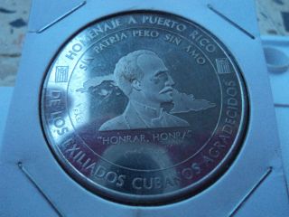 Puerto Rico Medal Homenaje A Puerto Rico de Los Cubanos Agradecidos