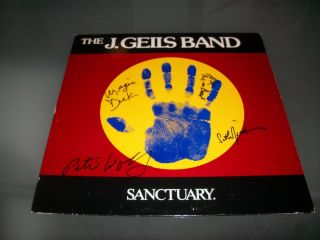 Geils Band Signed Sanctuary Vinyl LP Peter Wolf Seth Magic Dick