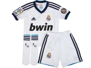 JREAL07D Real Madrid Adidas Little Boys Kit 2012 13 Kids Shirt Shorts