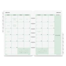 Day Timer 2 Pages Per Month January December Calendar Refills