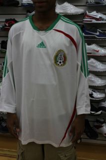  Mexicana de Futbol White Green Red Mens Adidas Soccer Jersey
