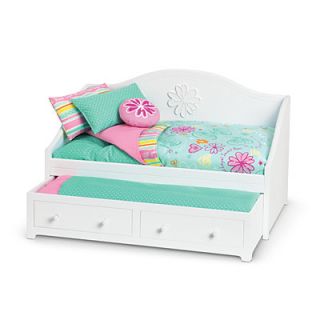 American Girl Dreamy Daybed and Bedding Trundle Bed for 2 Dolls