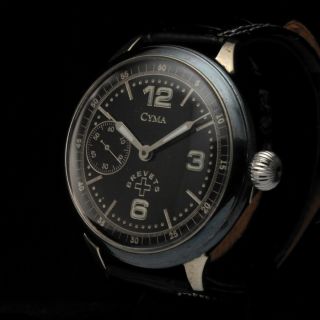Mens COLLECTABLE 1930s TAVANNES   CYMA Vintage MILITARY STYLE Watch